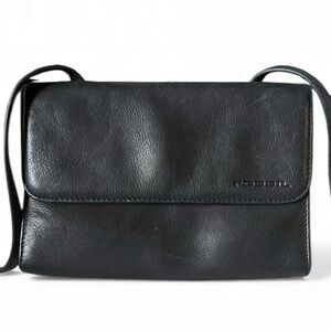 Fossil Black Leather Crossbody Bag